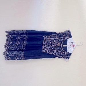 Boho Beaded Anthropologie Dress, S